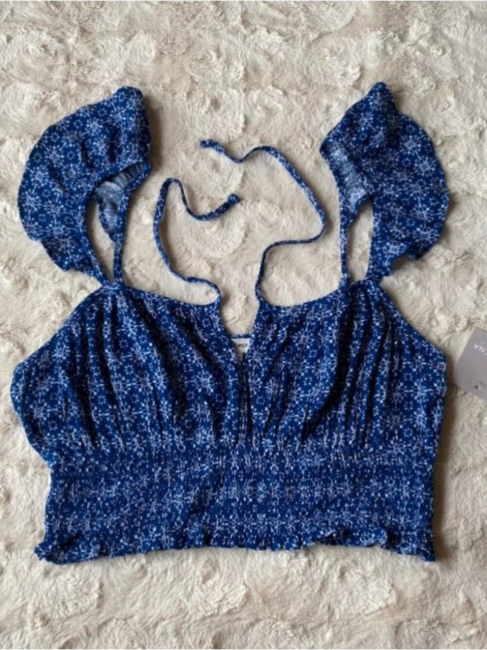 Smocked Waist Crop Top